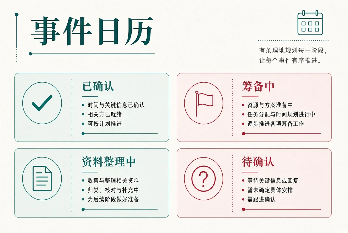 事件日历与公开资讯进度的形象封面